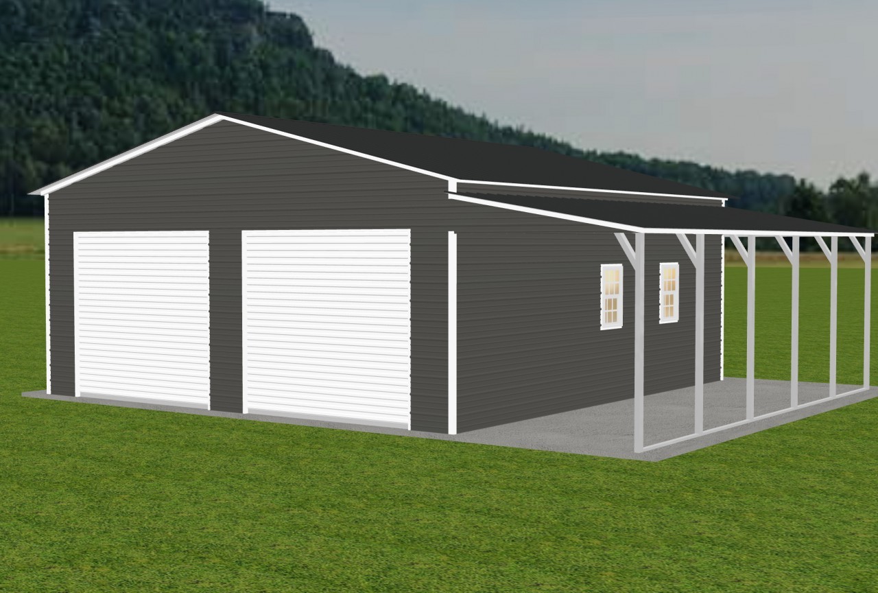 24’x25’x10’ Gray Sky Garage