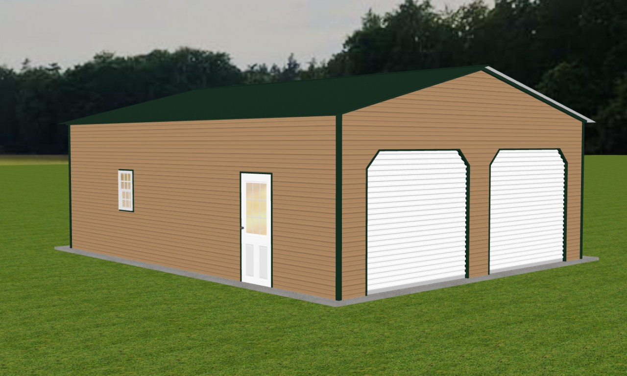 24’x30’x10’ 2 Car Garage