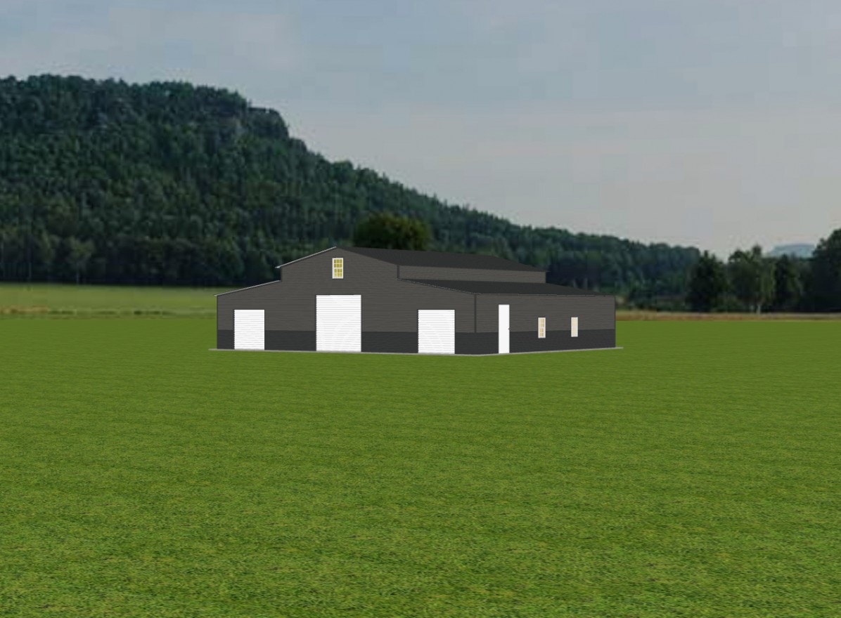 20’x40’x12’ The Carbon Barn Metal Garage