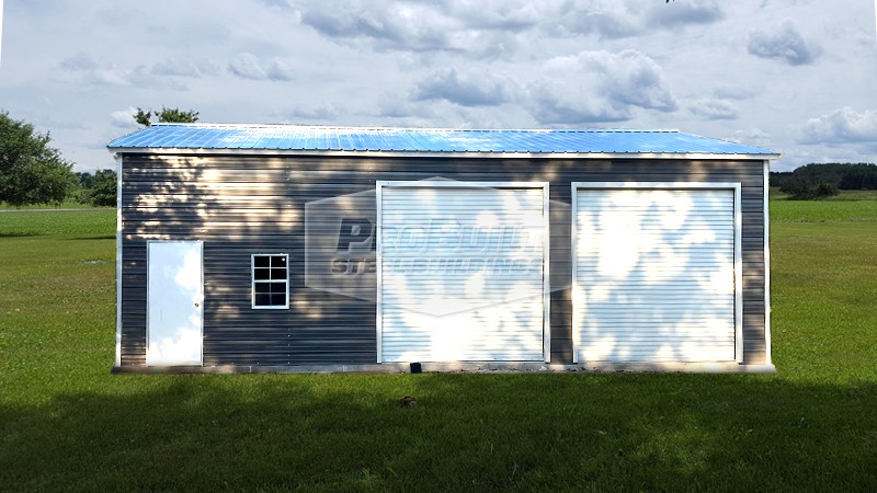 24x30 Vertical Roof Steel Garage