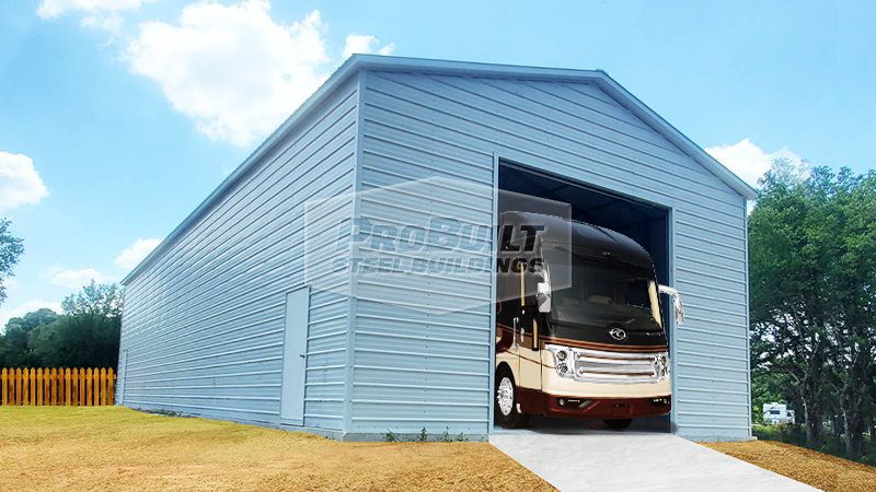 26x80 Vertical Roof RV Garage