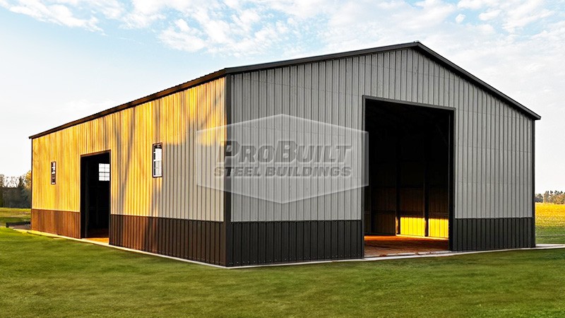 40x50 Vertical Steel Garage