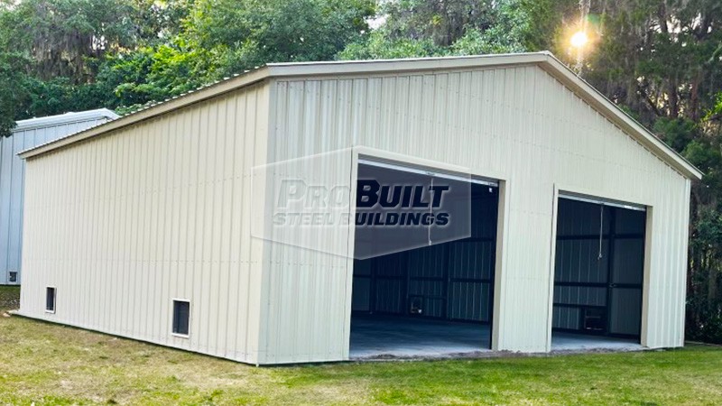 36x40 Vertical Steel Garage