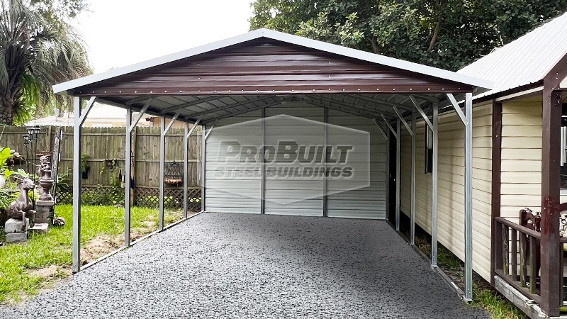 16x20 Boxed Eave Roof Carport