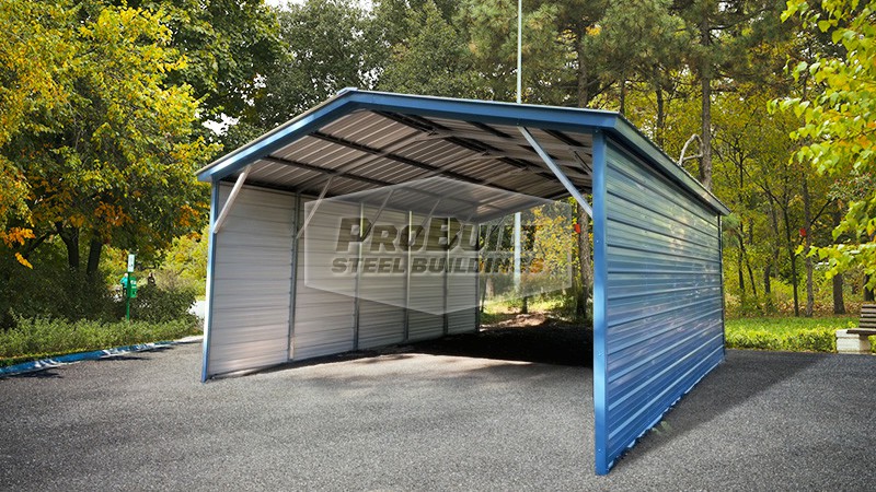 24x25 Vertical Roof Carport