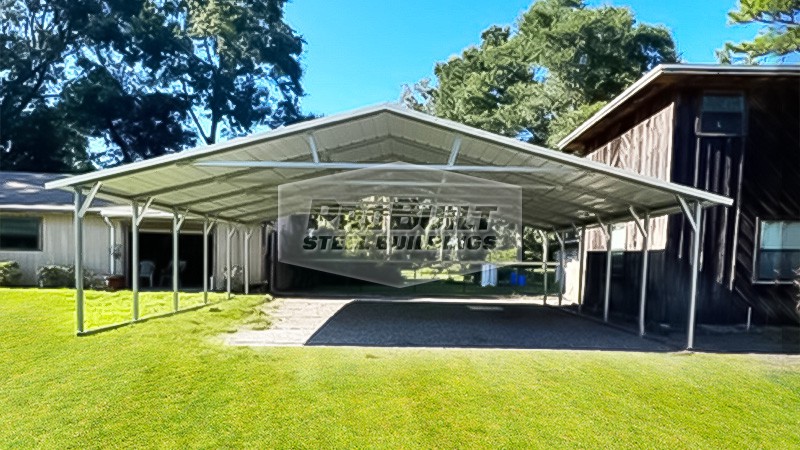 30x25 Boxed Eave Roof Carport