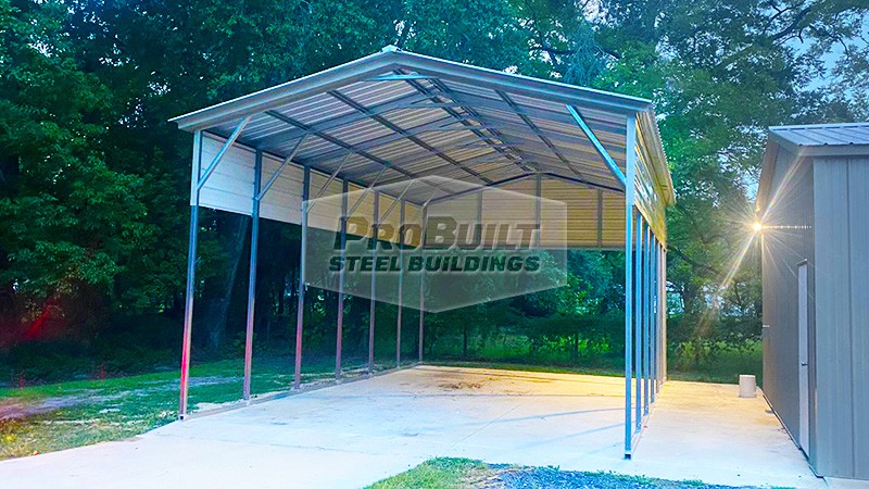 22x30 Vertical Roof Carport