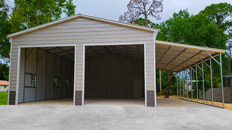 42x40 Garage with Lean-to
