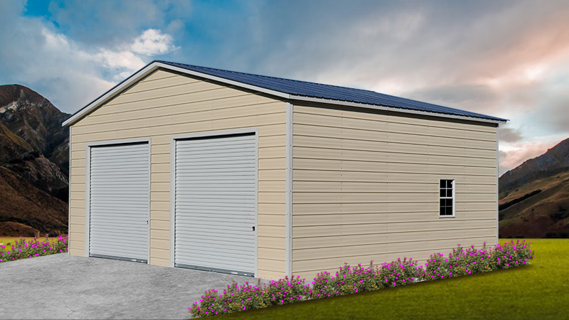 26x30 Vertical Roof Garage