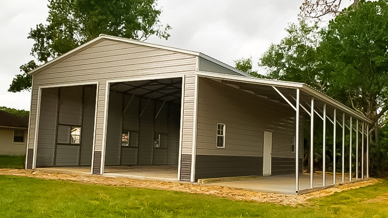 42x50 Garage With Lean To
