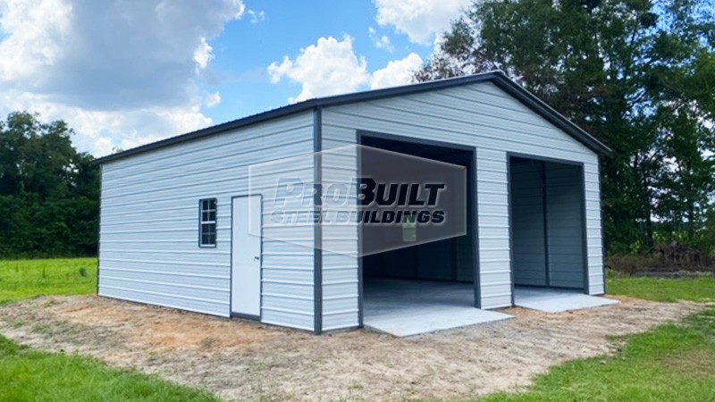 24x30 Vertical Steel Garage