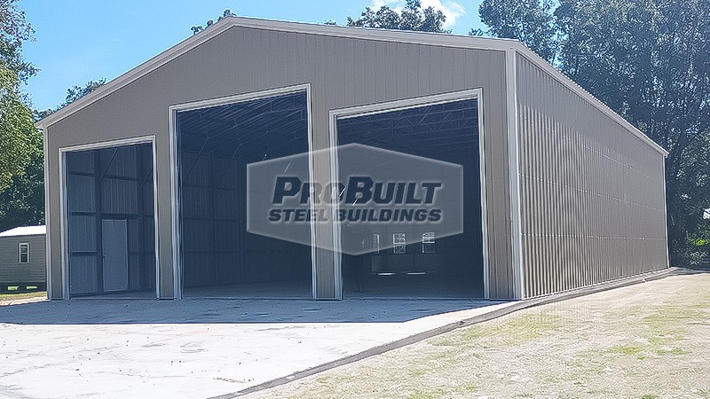 40x60 Vertical Roof Steel Garage