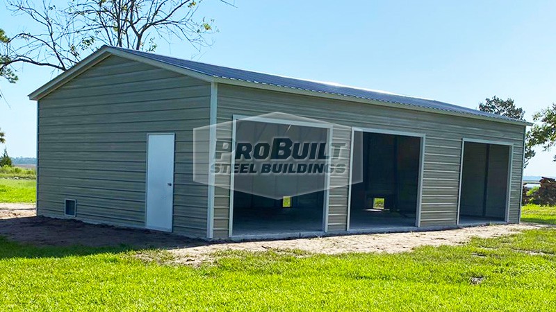 22x40 Vertical Roof Steel Garage