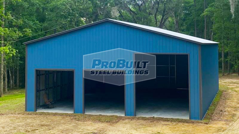 38x45 Vertical Roof Steel Garage